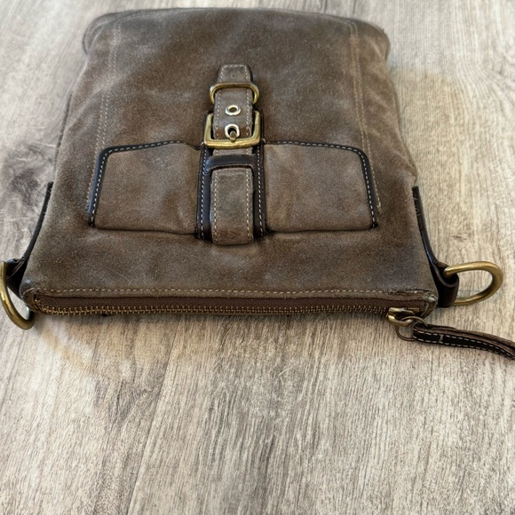 COACH VINTAGE Brown / Taupe Suede Hamilton Crossbody / Slingback Bag - EUC - Picture 11 of 16